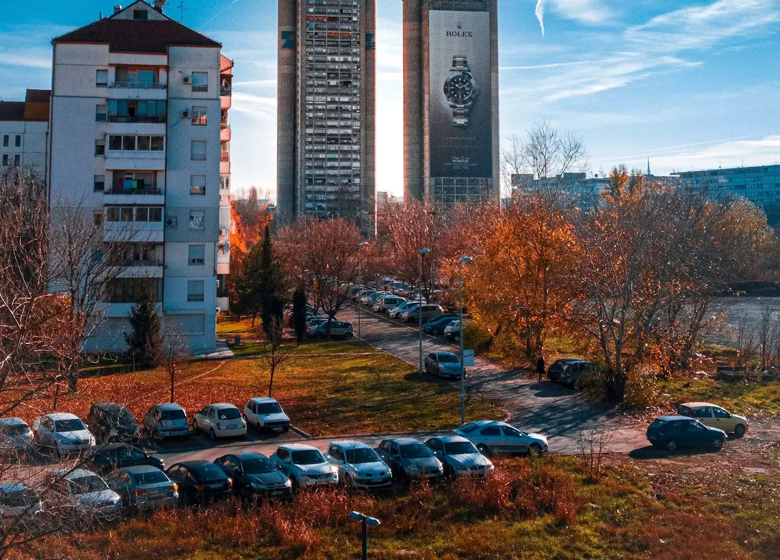 Parked cars in New Belgrade