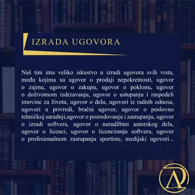 Advokat Stefan Dačević Izrada ugovora