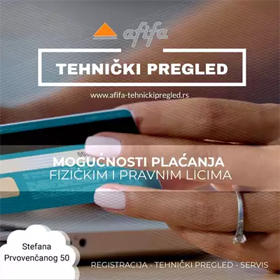 Afifa tehnički pregled i registracija mogućnost plaćanja