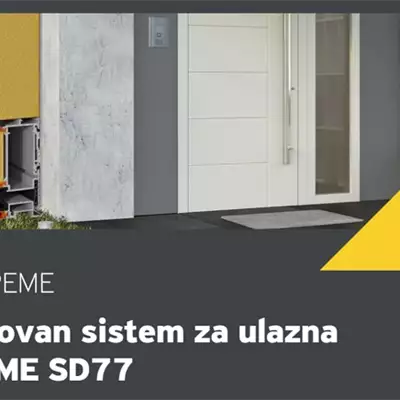 Alumil termički izolovan sistem za ulazna vrata