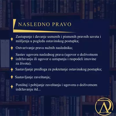 Advokat Stefan Dačević Nasledno pravo