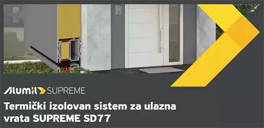 Alumil termički izolovan sistem za ulazna vrata