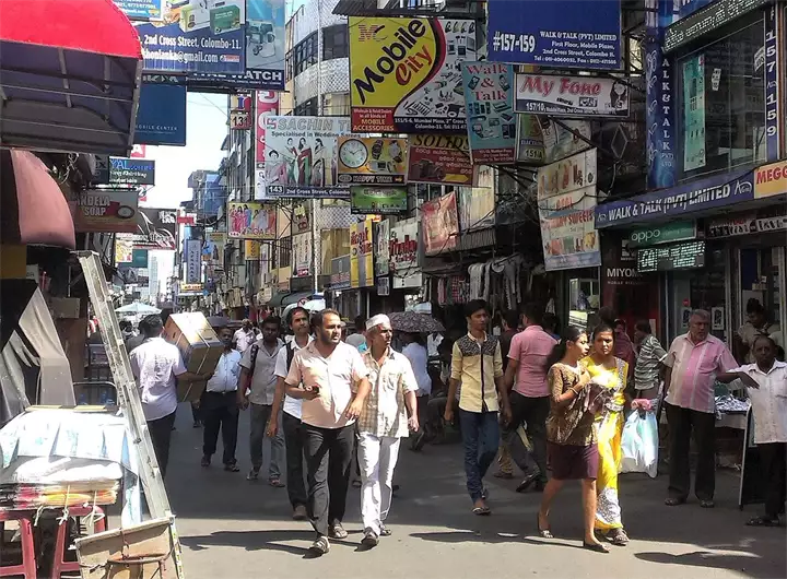 Pettah district in Colombo, Sri Lanka